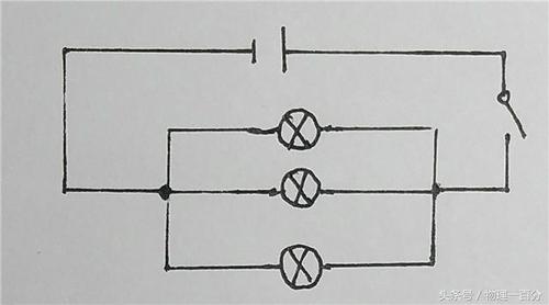 三个灯并联接线图