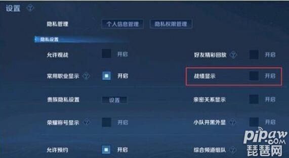 王者如何隐藏战绩