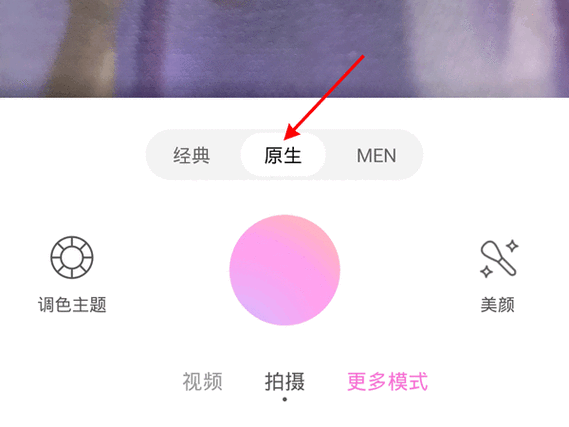 美颜相机怎么把原生模式字去掉缩略图