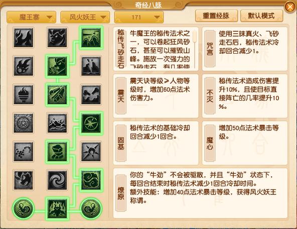 魔王寨经脉流派介绍