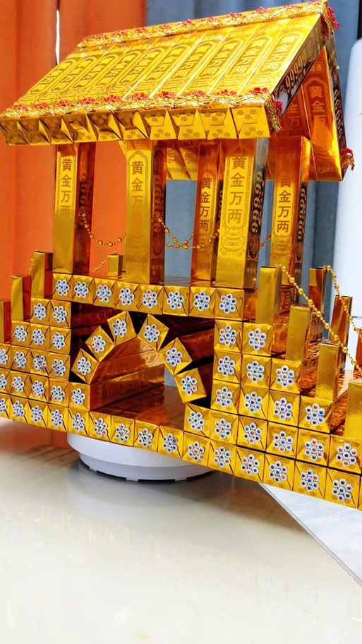 手工折纸金条