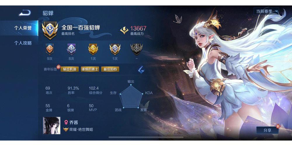 国服第一貂蝉是