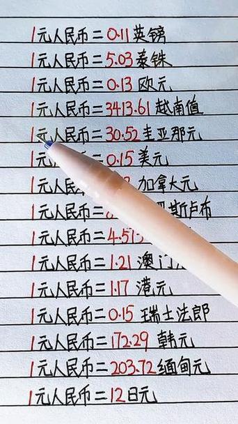 1000日元 = 人民币