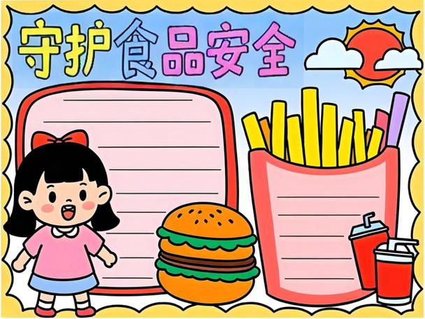 食品安全绘画简单又漂亮