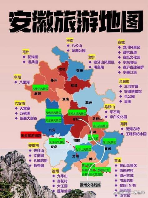 安徽风景区地图