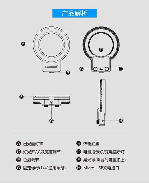 前置环形补光的设置方法