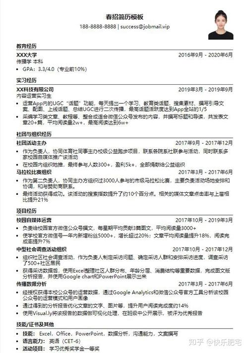 个人经历简短缩略图