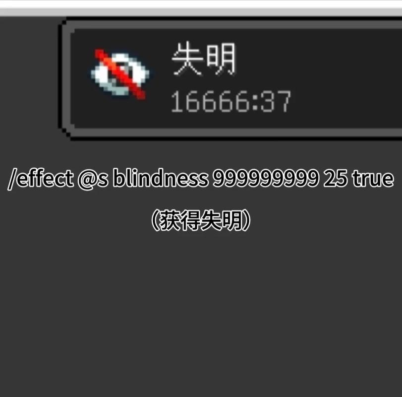 我的世界手机失明指令怎么搞