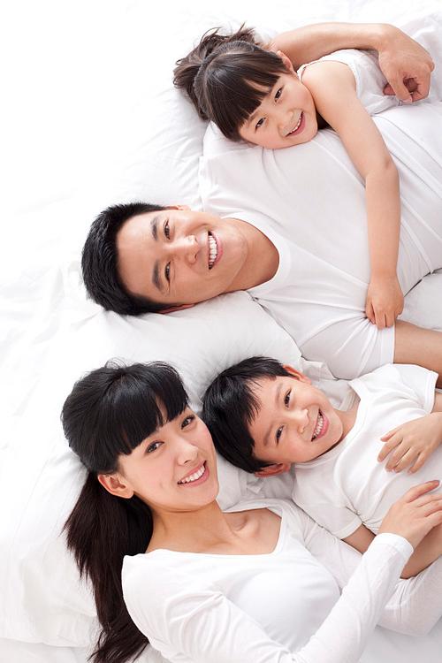 微信头像一家四口一儿一女