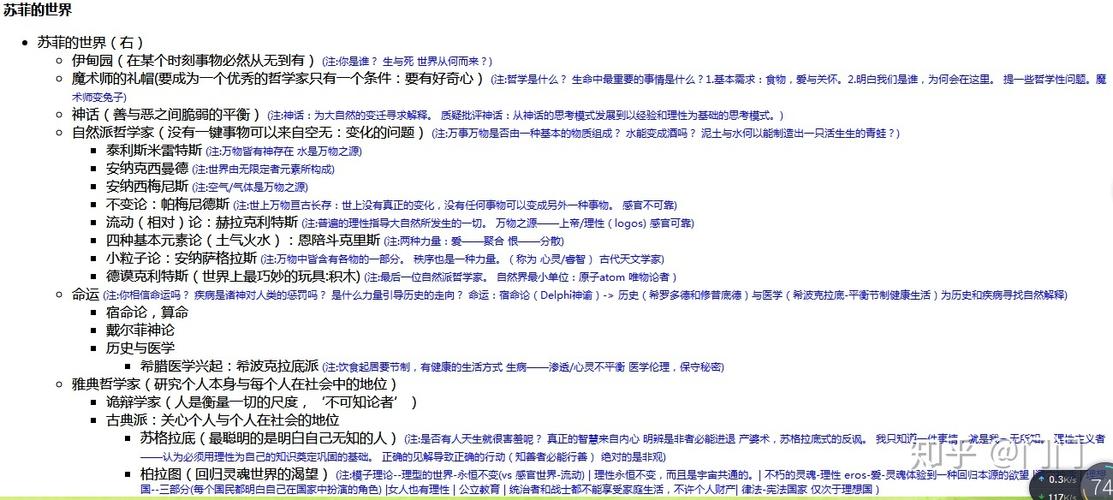 苏菲的世界删除的内容
