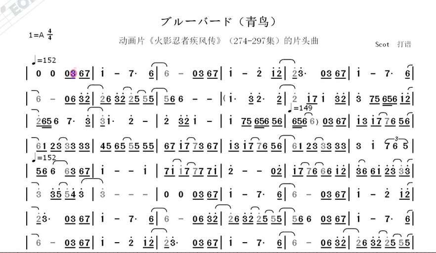火影忍者疾风传主题曲青鸟