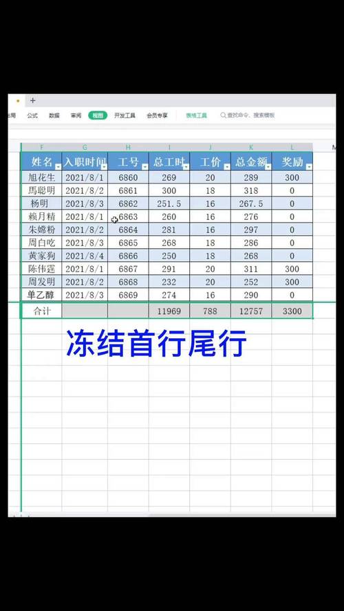 电脑怎么冻结首行首列