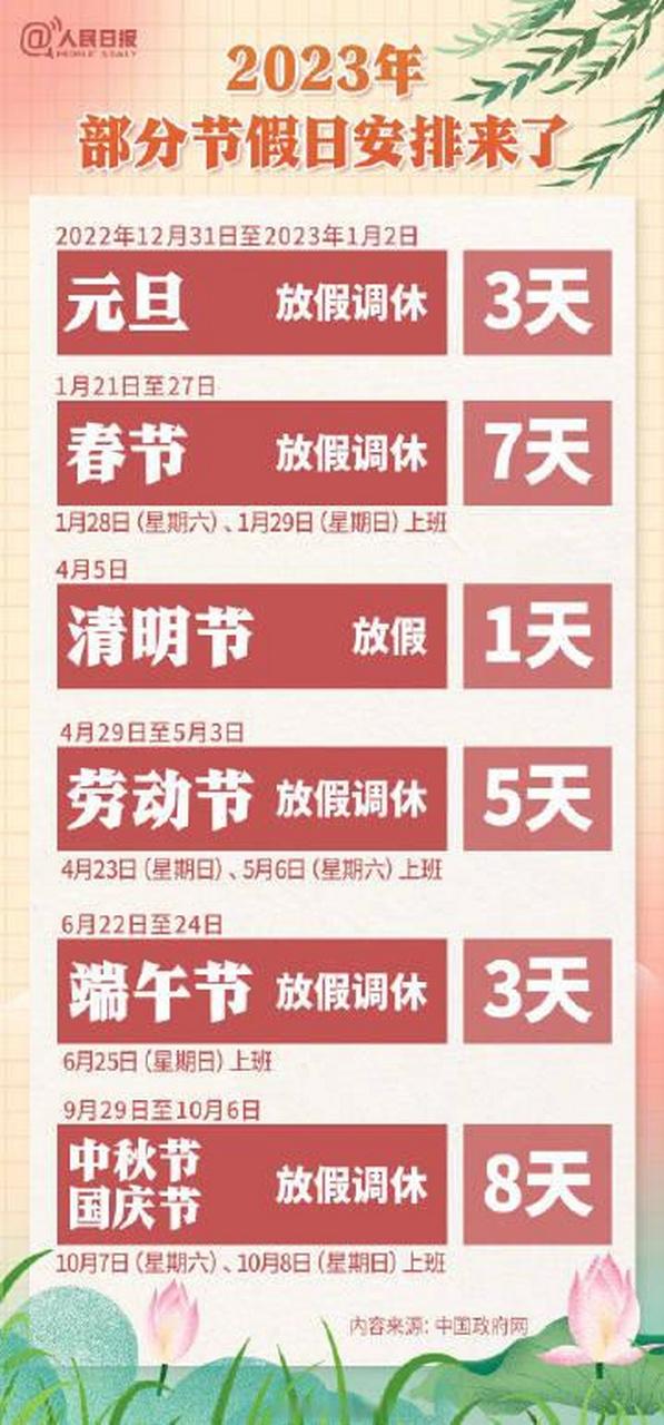 放假安排