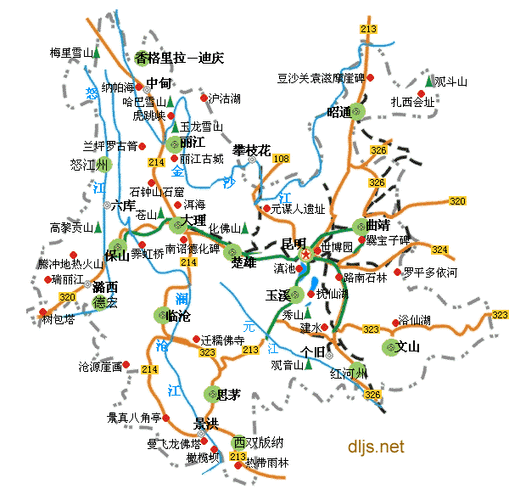云南省旅游地图高清版大图