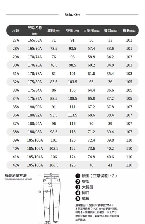 男士3尺2裤子是几XL截图