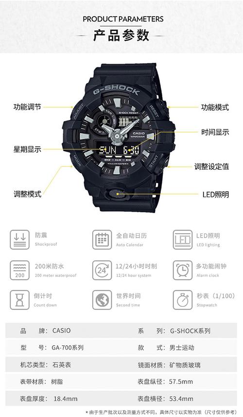 卡西欧ga700按键介绍
