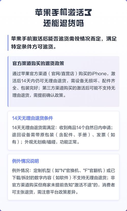 手机被激活了还能退货吗