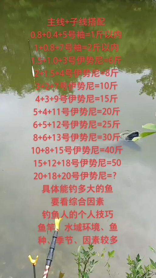 一般多大鱼鱼线才会响