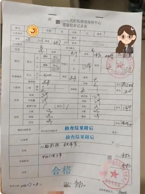 入职体检报告