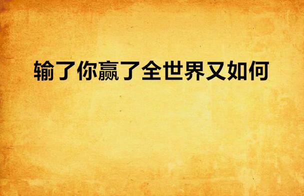 我赢了全世界却输了你的说说截图
