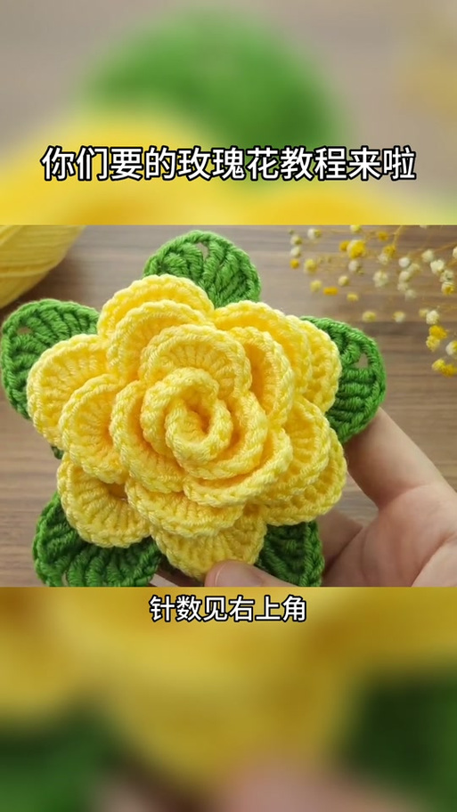 玫瑰花钩法视频教程图标