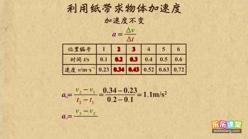 三段纸带求加速度