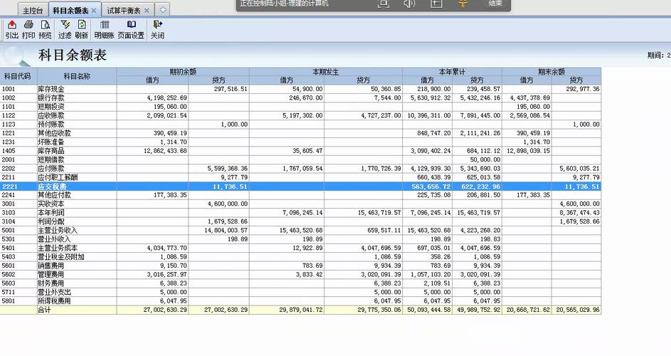 金蝶科目余额表没有期初余额