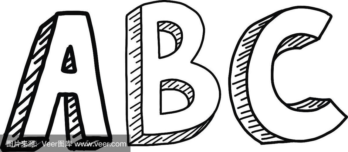 abc卡通简笔画