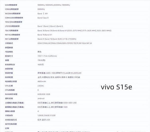 s15vivo配置参数