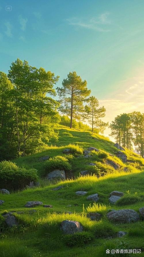 阳光治愈风景图