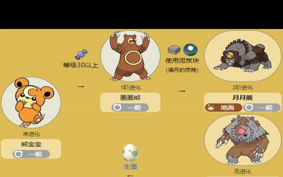 圈圈熊怎么进化成月月熊
