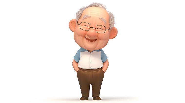 可爱卡通老爷爷图片