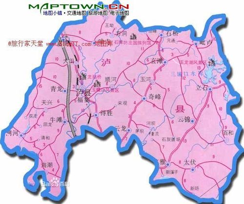 泸县乡镇分布图