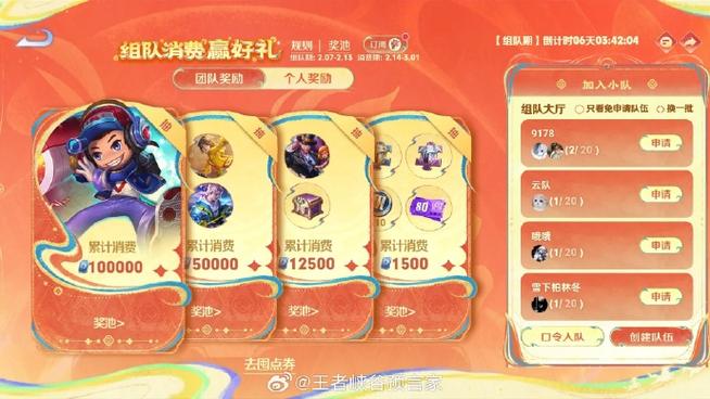 王者荣耀组队消费群