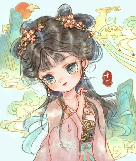 q版人物萌图古风仙女