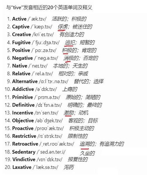 英语单词英文释义