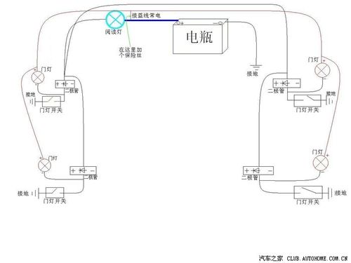 汽车门灯开关原理图