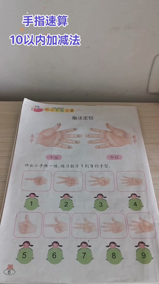 手指速算口诀