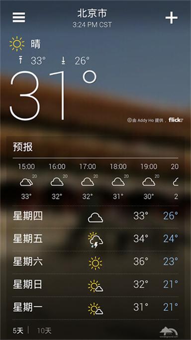 雅虎天气中文版app
