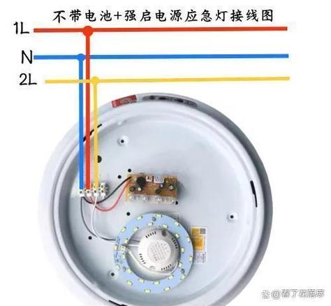 吸顶灯蓝色红色电线怎么接