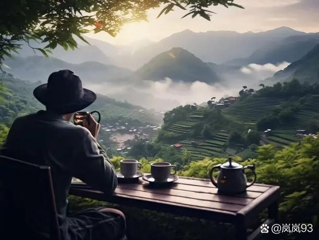 一人一茶一心境的图片
