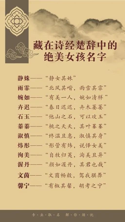 诗经里适合女孩的名字