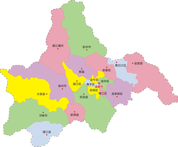 成都市行政区划地图全图高清版