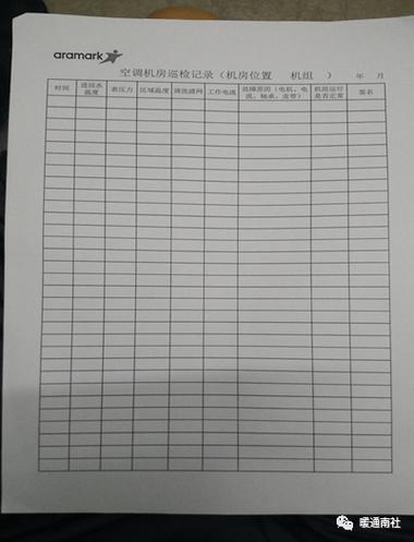巡查表模板