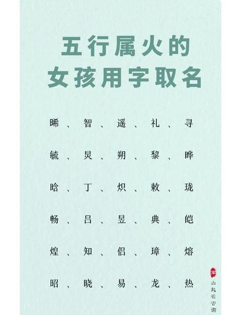 火属性的字 女孩
