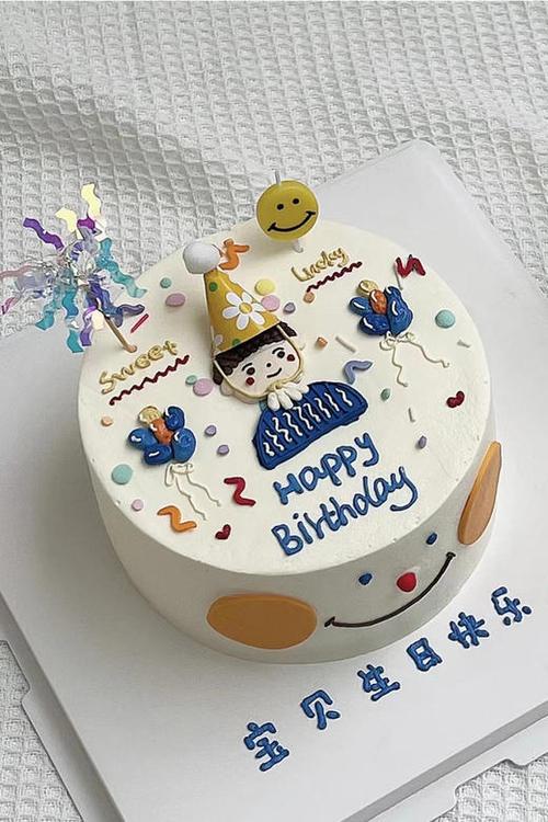 小男孩生日蛋糕2023款图片