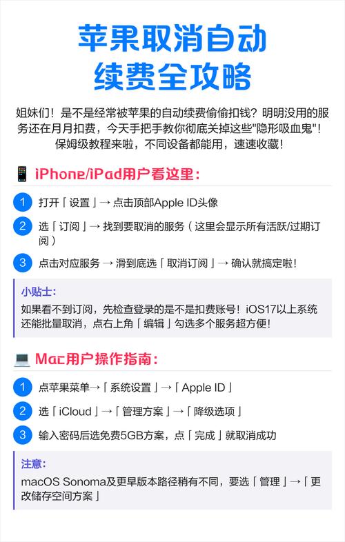苹果最新版本怎么取消自动续费