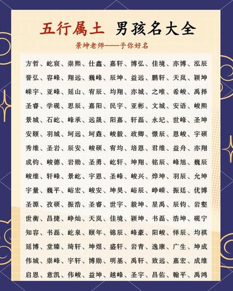 新生儿取名字五行查询