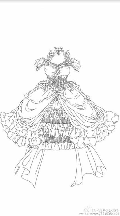 画画公主裙礼服婚纱