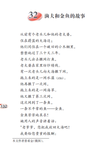 渔夫与金鱼原文